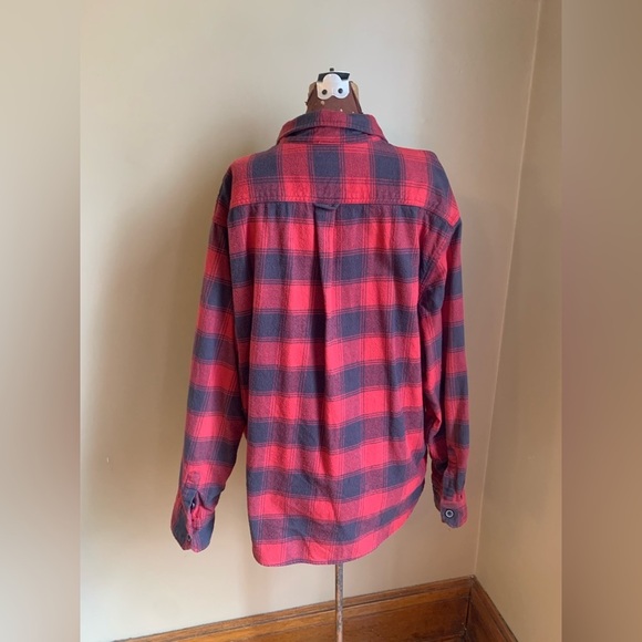 Jachs flannel button down shirt, red and black plaid shirt - Picture 7 of 10